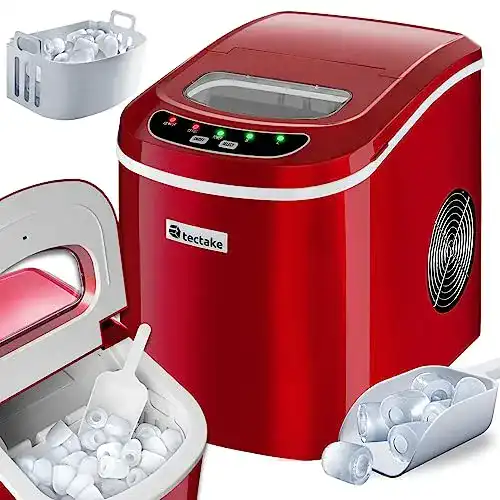 Eiswürfelmaschine TecTake, Diverse Farben, (Rot)