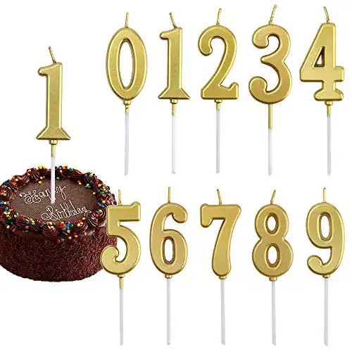 Geburtstagskerzen QWEF Geburtstag Zahl Kerzen 0-9 Nummer