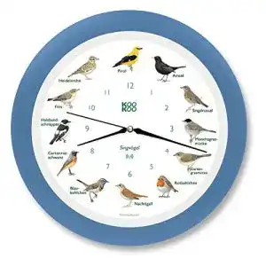 Vogeluhr KOOKOO Singvögel Himmel-Blau, Die Singende