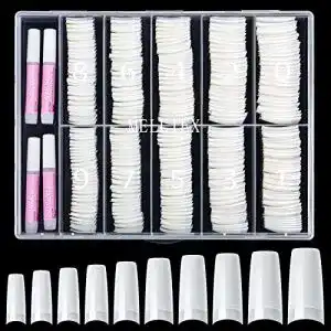 Acryl-Nägel MELLIEX 500 Stück French Künstlich Nageltips Set