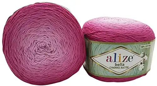 Bobbel-Wolle Ilkadim 2 x 250 g Alize Bella Batik Ombre, 500 G
