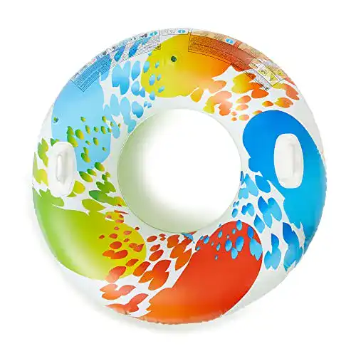 Schwimmring Intex 58202 – Schwimmreifen Color mit Griff 3P Free