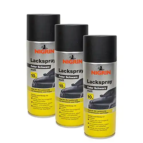 Lackspray NIGRIN 3X 74112 Color Schwarz matt 400 ml