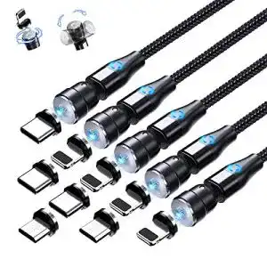 Magnet-Ladekabel AMZLIFE Magnetisches USB Kabel, 3 in 1