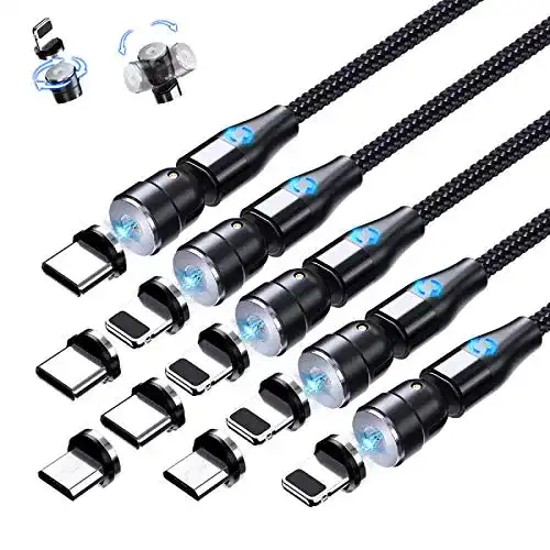 Magnet-Ladekabel AMZLIFE Magnetisches USB Kabel, 3 in 1