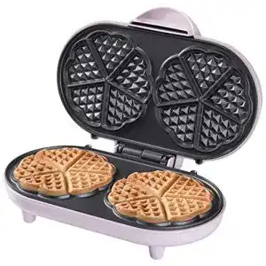 Bestron-Waffeleisen Bestron Doppel-Waffeleisen, 1000 Watt, Rosa