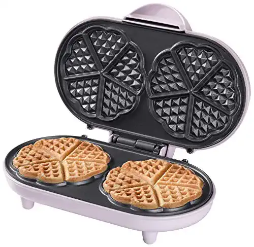 Bestron-Waffeleisen Bestron Doppel-Waffeleisen, 1000 Watt, Rosa