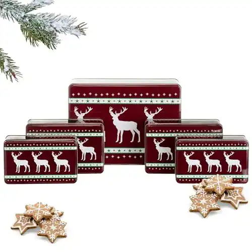 Keksdose Brandsseller 5er Set rechteckig Weihnachtsdose