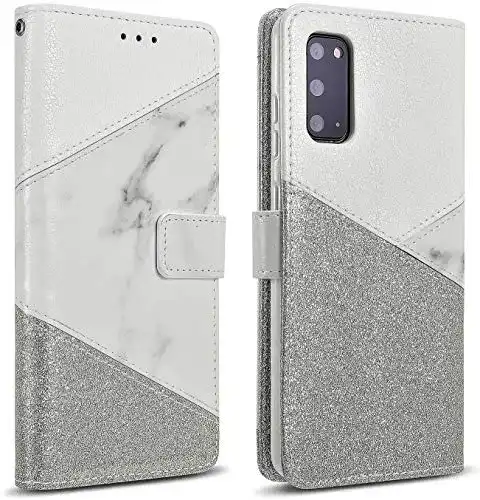 Samsung-Galaxy-A51-Hülle ZCDAYE, Luxus Glitter, PU Leder