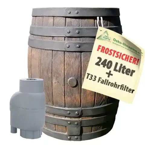 Regentonne AMUR EICHENFASS 240L m. REGENSAMMLER T33