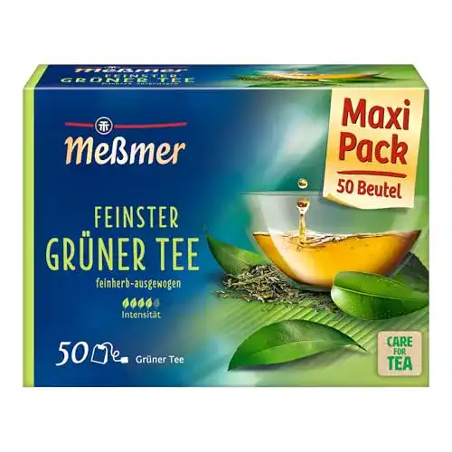 Grüntee Meßmer Feinster Grüner Tee, 50 Teebeutel, Vegan