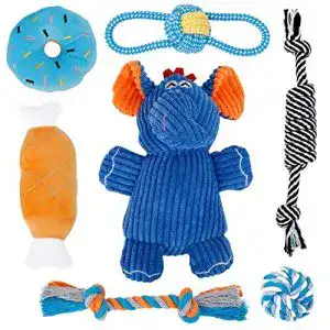Hundespielzeug Toozey Welpenspielzeug, 7 STK, Naturbaumwolle