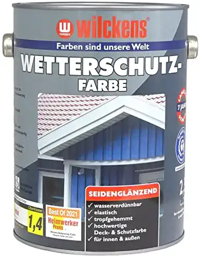 Holzschutzfarbe Wilckens Wetterschutzfarbe, schwedenrot, 2,5 Liter