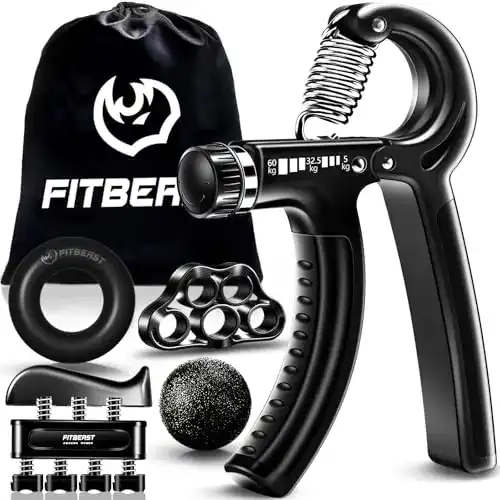 Handtrainer FitBeast zur Kraftsteigerung, Trainingsset – 5er-Pack