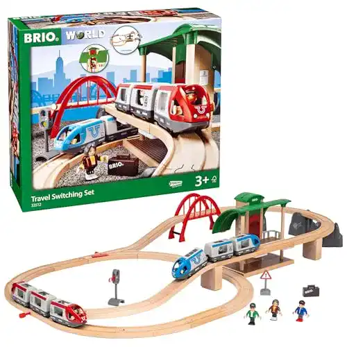 Holzeisenbahn BRIO World 33512 Großes Bahn Reisezug Set