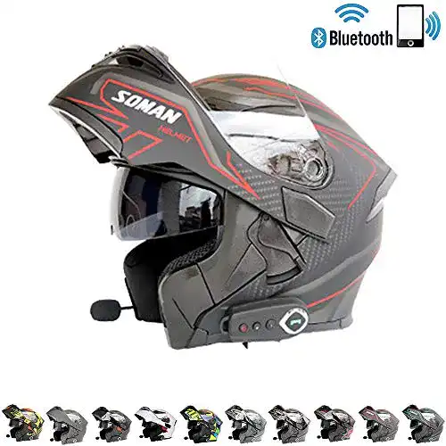 Motorradhelm (Bluetooth) C-TK Modularer Motorradhelm
