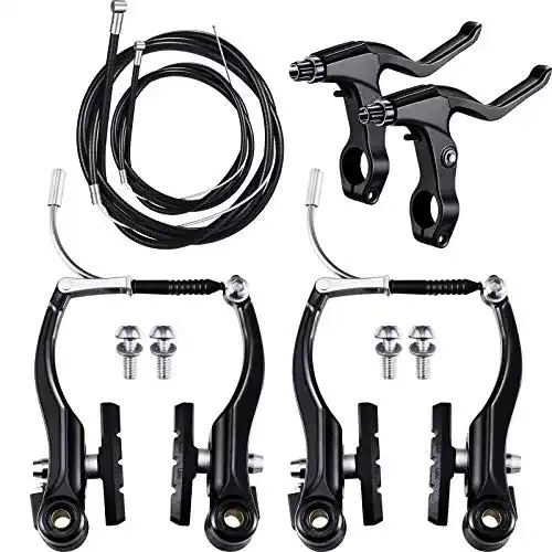 Fahrradbremse Boao Kompletter Fahrrad Bremsen Set, Schwarz