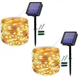 Solar-Lichterkette Useber [2 Stück]Solar Lichterkette Außen, 12M