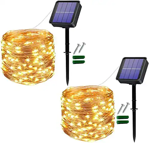 Solar-Lichterkette Useber [2 Stück]Solar Lichterkette Außen, 12M