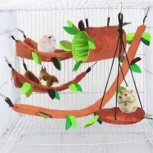Hamster-Spielzeug AIMICOCA Hamster Hängematte Kleintiere Dschungel