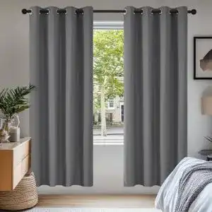 Blickdichte Vorhänge Deconovo Verdunklung, Ösen, 2er Set
