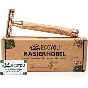 Rasierhobel Frauen EcoYou Olivenholz Rasierhobel Damen Set