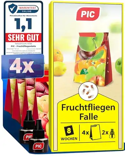 Die beste Fruchtfliegenfalle PIC - Fruchtfliegen-Falle, Obstfliegenfalle 2026 Test Bestseller Fruchtfliegenfalle PIC – Fruchtfliegen-Falle, Obstfliegenfalle