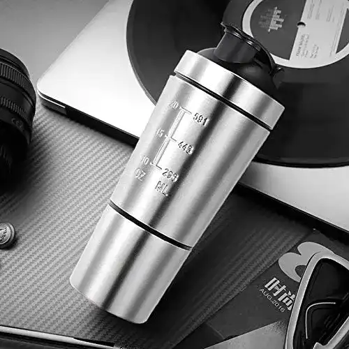 Edelstahl-Shaker LQKYWNA Protein Shaker 700ml