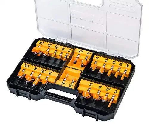 Fräser-Set DEWALT 22 tlg. in Aufbewahrungsbox DT90017-QZ
