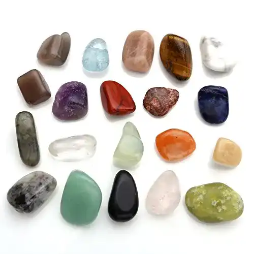 Heilsteine Jovivi Naturstein Set Heilstein Chakra-Set 20x Edelsteine