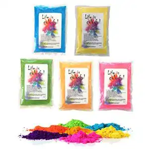 Holi-Farben h2i 5 x Holi Color Powder Holi Farb Pulver 5 Farben