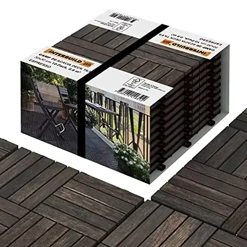 Holzfliesen Balkon INTERBUILD REAL WOOD INTERBUILD Akazie