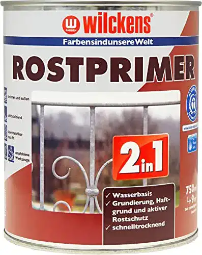 Rostschutzfarbe Wilckens 2-in-1 Rostprimer, 750 ml, rot / braun
