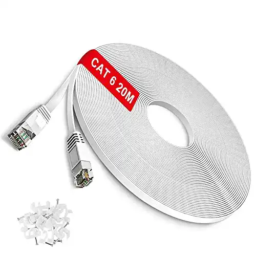 LAN-Kabel 20m TBMax 20M Cat 6 Ethernet Kabel Flach RJ45