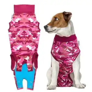OP-Body Hund Suitical Recovery Suit Hund, S, Rosa Camouflage