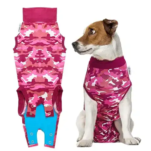 OP-Body Hund Suitical Recovery Suit Hund, S, Rosa Camouflage