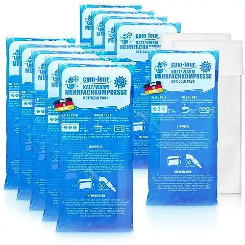 Kühlakku Gel com-four ® 10x Große Mehrfach-Kompressen