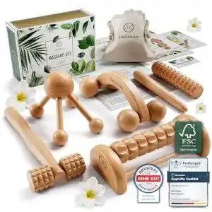 Massageroller (Rücken) HELDSON ® Premium Massage Set Holz