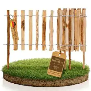 Staketenzaun BooGardi Steckzaun Beeteinfassung Haselnuss Holz