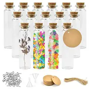Glasfläschchen REFORUNG 40 Stück Mini mit Korken 20ml