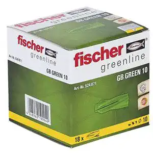 Porenbetondübel fischer GB GREEN 10 – Gasbetondübel 18 Stück