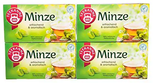Die beste Pfefferminztee Teekanne Minze 20 Beutel, 4er Pack 2026 Test Bestseller Pfefferminztee Teekanne Minze 20 Beutel, 4er Pack