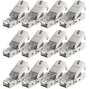 RJ45-Stecker deleyCON 12x CAT 6a werkzeuglos, LSA Anschluss