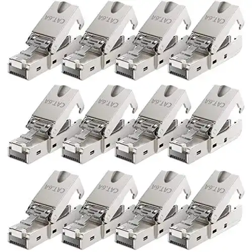 RJ45-Stecker deleyCON 12x CAT 6a werkzeuglos, LSA Anschluss