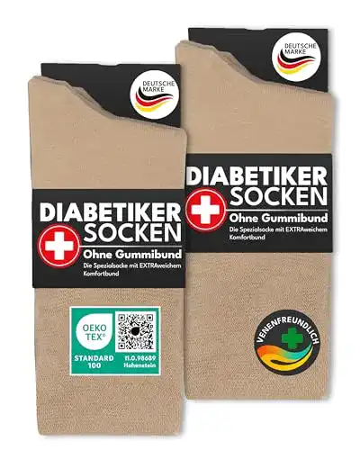 Diabetikersocken sockenkauf24 6 Paar Socken mit Komfortbund