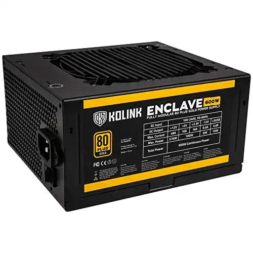 600-Watt-Netzteil KOLINK Enclave 80 Plus Gold PSU, Modular