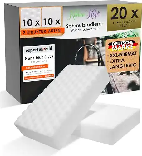 Schmutzradierer Kitchen Helpis ® 12er Set, Radierschwamm