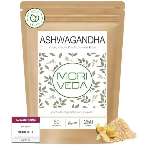 Ashwagandha-Pulver MoriVeda ® 250g, 100% Wurzelpulver