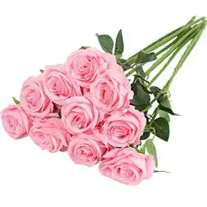Künstliche Rosen Nubry künstliche Seidenrose Blume einzigen Stiel