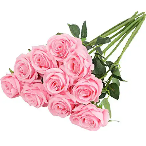 Künstliche Rosen Nubry künstliche Seidenrose Blume einzigen Stiel
